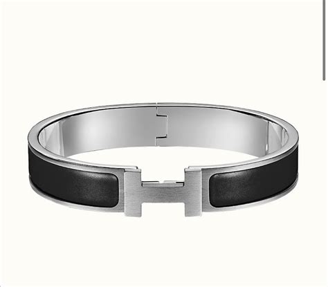 silver hermes h bracelet